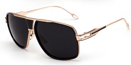 Auksinio rėmo dizainerių saulės akiniai