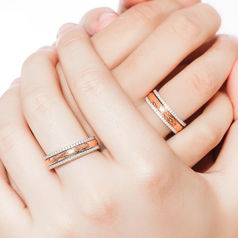 Rose Gold Çiftler Spinner Alyans