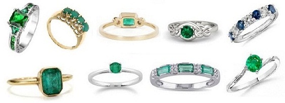 smaragdo žiedas