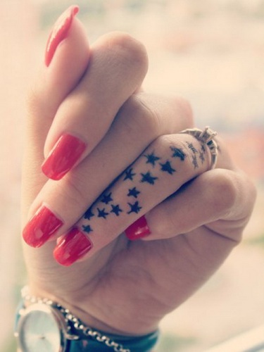 „Star Struck Finger“ tatuiruotės mergaitėms