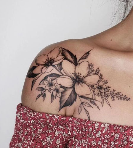 Geriausi gėlių tatuiruočių dizainai 1