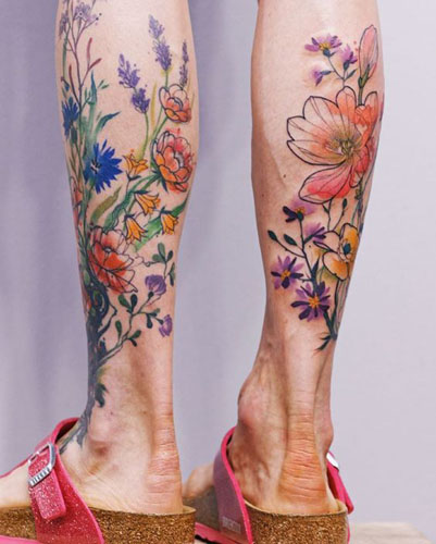 Geriausi gėlių tatuiruočių dizainai 2