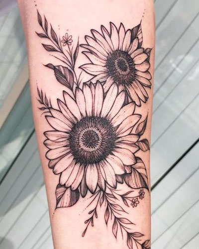 Geriausi gėlių tatuiruočių dizainai 4