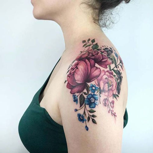 Geriausi gėlių tatuiruočių dizainai 7
