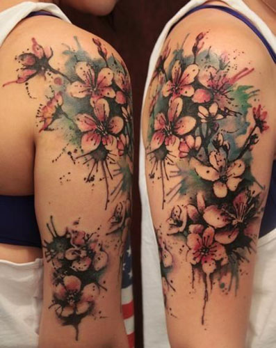 Geriausi gėlių tatuiruočių dizainai 9