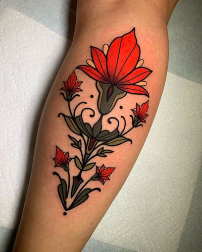 Geriausi gėlių tatuiruočių dizainai 10