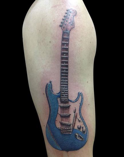 Geriausi gitaros tatuiruočių dizainai 4