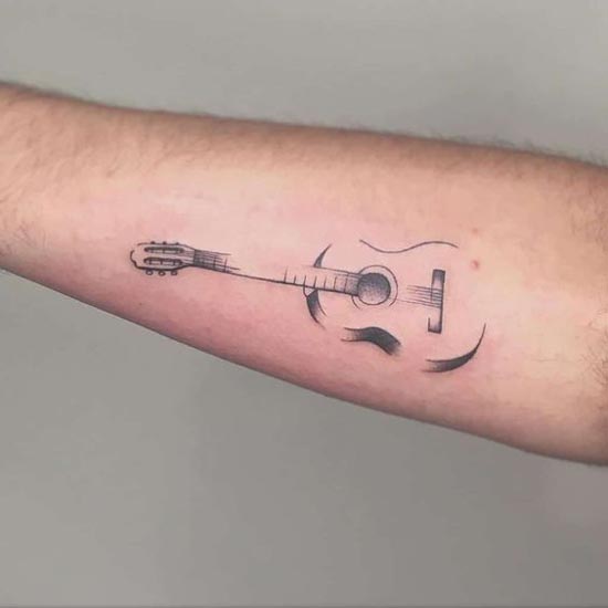 Geriausi gitaros tatuiruočių dizainai 6