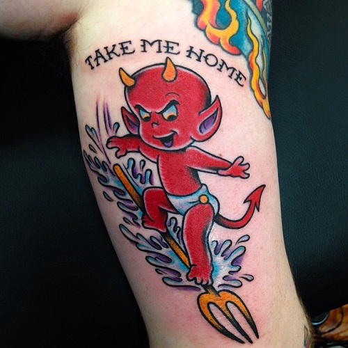 „Take Me Home“ tatuiruotė su puse rankovių