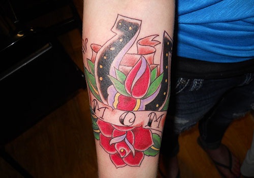 Myliu tave, mama, pasagos tatuiruotės dizainas