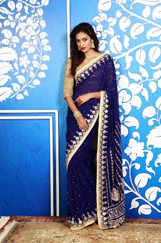 Mėlyna Gota Patti Work Saree