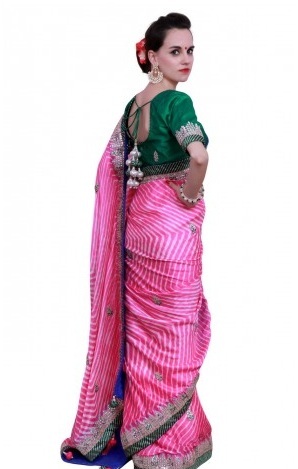 Gota Patti ile Leheriya Saree