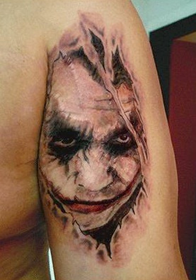 „Girl Joker“ tatuiruotės dizainas