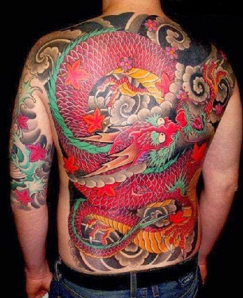„Joker Dragon“ tatuiruotė ant viso kūno