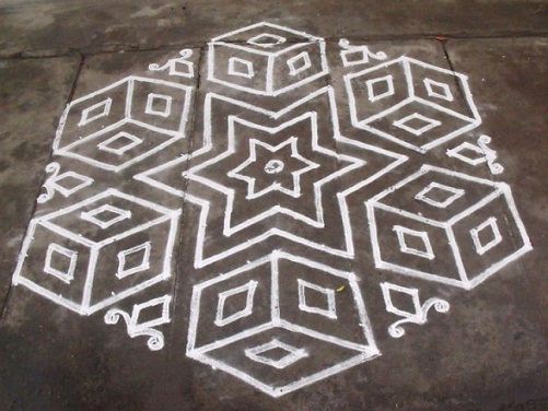 „Star Rangoli Kolangal“ dizainas