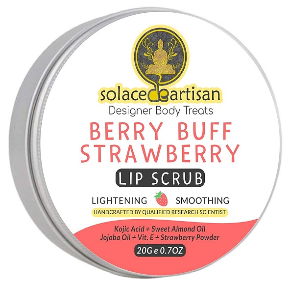 SolaceDeArtisan Berry Buff braškių lūpų šveitiklis