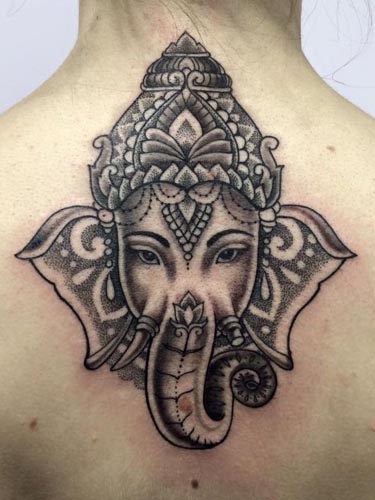 Geriausi Lord Ganesha tatuiruočių dizainai 4