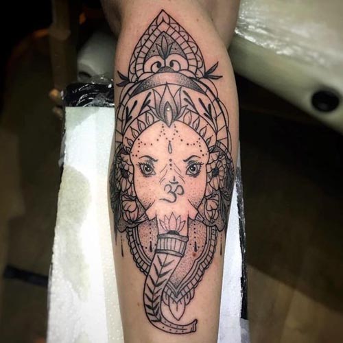 Geriausi Lord Ganesha tatuiruočių dizainai 5