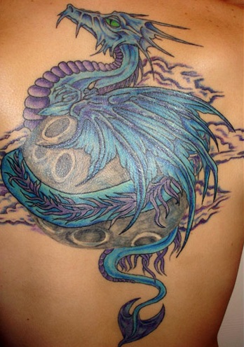 Majamio rašalo drakono tatuiruotė