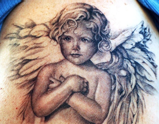 Majamio rašalo angelo tatuiruotė