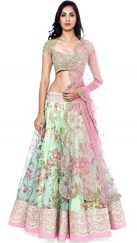 Pakistan Çiçek Lehenga Choli