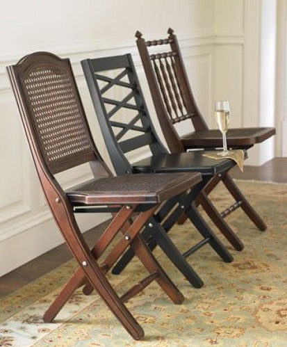 Tradicinės medinės sulankstomos kėdės