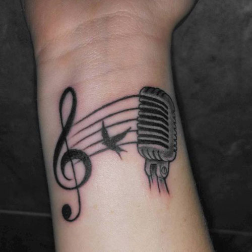 Geriausi muzikos tatuiruočių dizainai 10