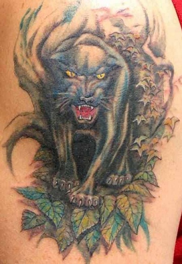 Šaunūs „Panther“ tatuiruočių dizainai ant rankos