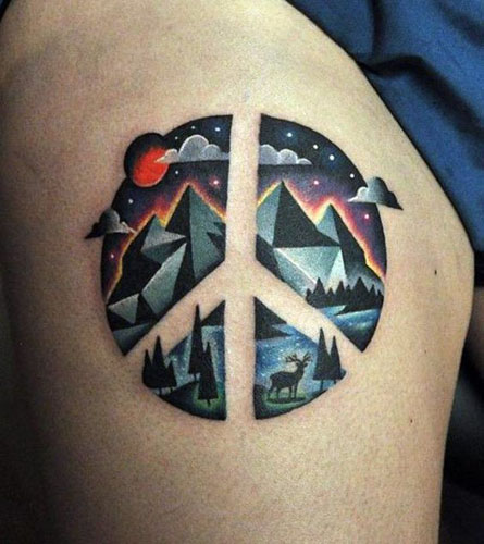 Geriausi taikos tatuiruočių dizainai 2
