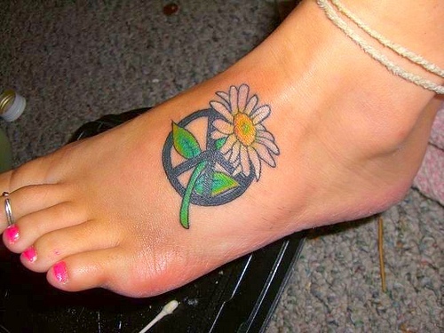 Gėlių taikos tatuiruotė
