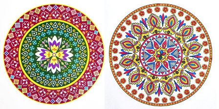 Çok Renkli Rangoli Tasarımları