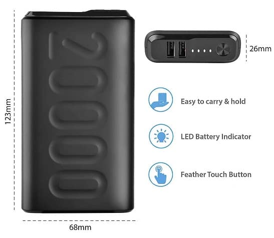 „Ambrane 20000mAh Polymer Power Bank“