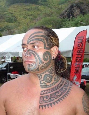 Samoa veido tatuiruotės dizainas