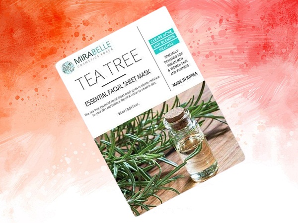 „Mirabelle Cosmetics Korea Teatree Essential“ veido kaukė