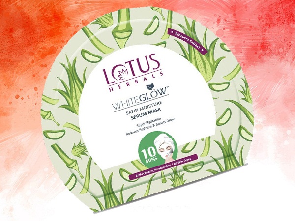 „Lotus Herbals Whiteglow Satin Moisture Serum Sheet“ kaukė