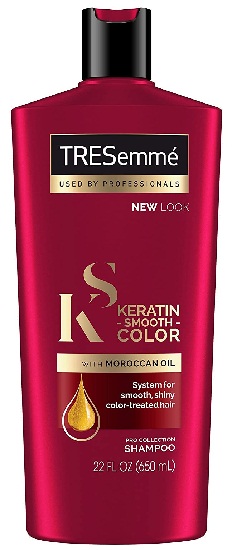 Tresemme šampūnas su keratino lygia spalva su Maroko aliejumi