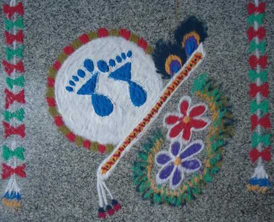 Fleitos Rangoli dizainas