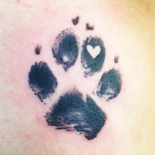 Paw Heart Tattoo dizainas