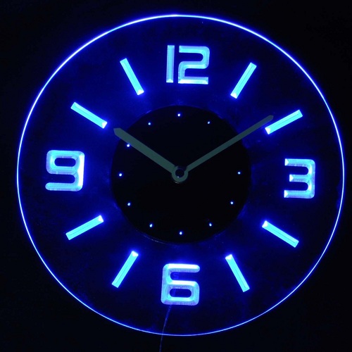 Apvalus LED laikrodžio dizainas
