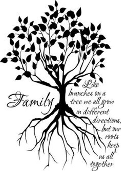 Šeimos medžio siluetas
