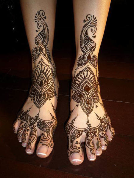 Gudžaratų kojos Mehndi dizainas