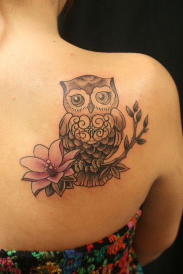 9. pelėdos tatuiruotės dizainas ir reikšmės