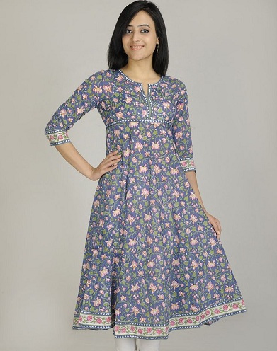 Spausdintas „Frock“ stiliaus „Kurti“