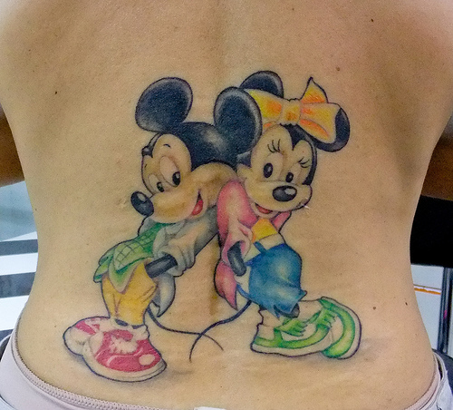Mickey ir Minnie tatuiruotė