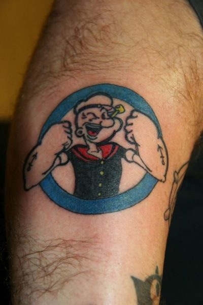 Karikatūrų tatuiruotė ant rankų