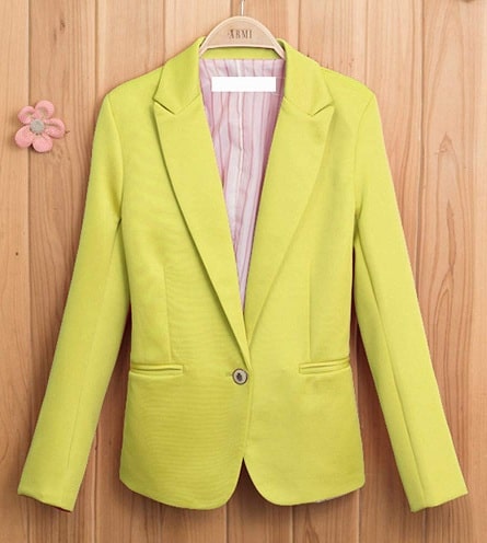 Resmi Bayan Sarı Blazer