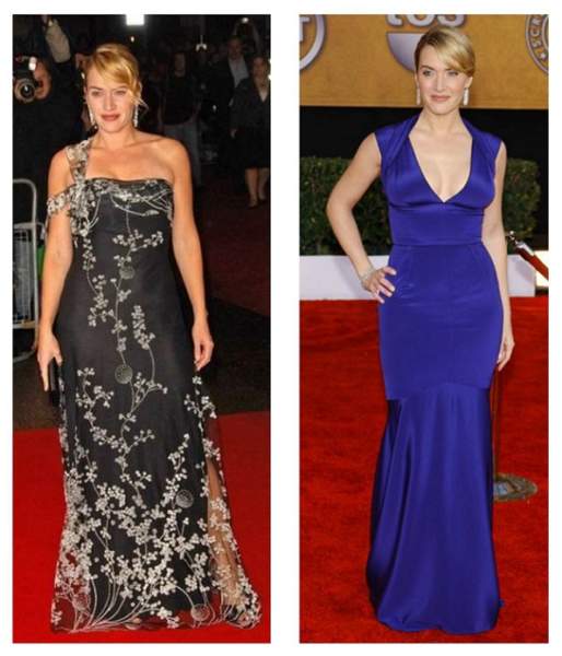 Kat Winslet prieš ir po svorio metimo