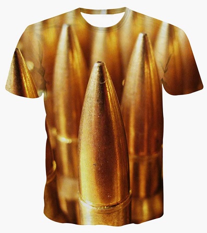 3D auksiniai marškiniai