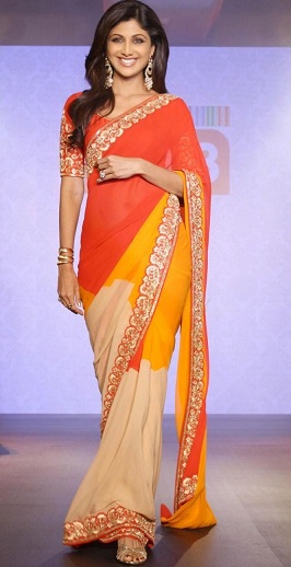 Shilpa Shetty Kundra Tasarımcı Saree