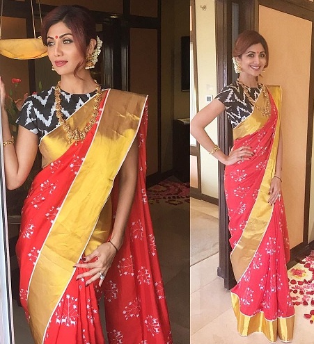 Shilpa Shetty In Silk Saree